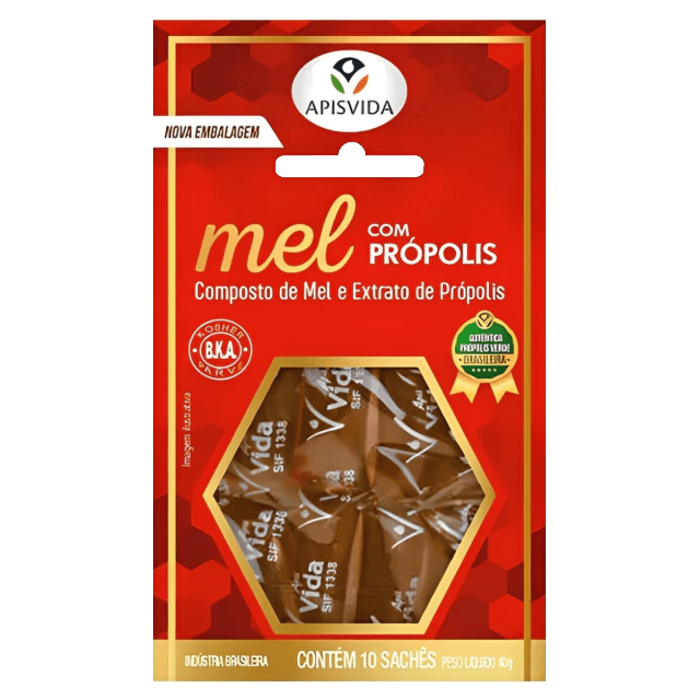 Mel com Própolis Sachês Apis Vida